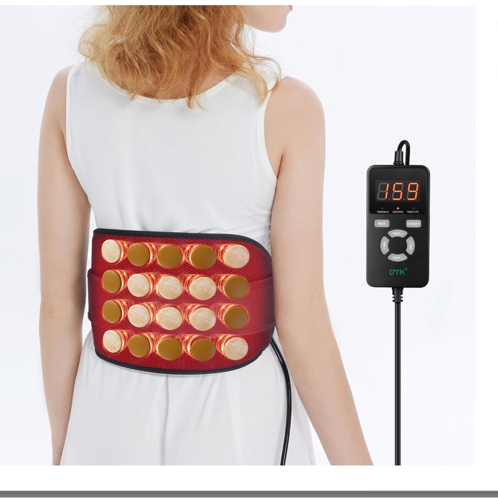 UTK Heating Pad for Back, Far Infrared Heating Pads with 20 Natural Jade Stones